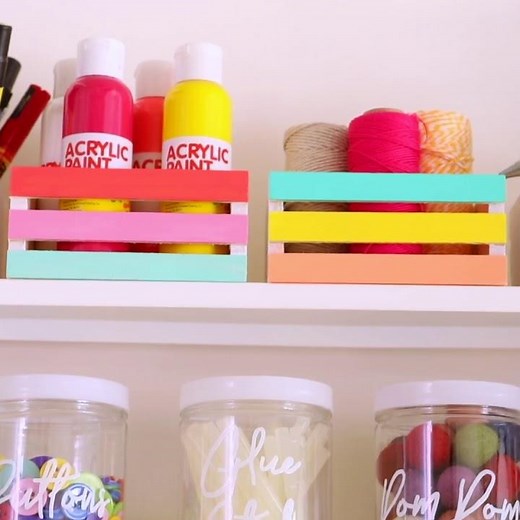 Easy DIY Colorful Home Organization Ideas