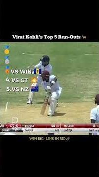 Virat kohli top 5 run outs #subscribe for more videos