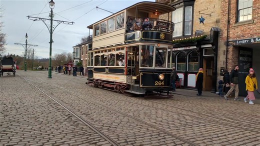 Wave to Father Christmas 🎅👋! See him travelling around the museum in his beautiful horse-drawn carriage everyday until Christmas Eve 🐴✨ | Beamish Museum