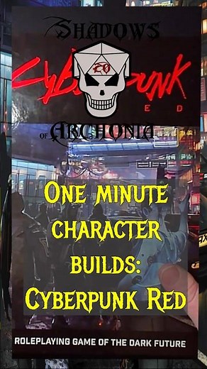 One Minute Character Build: Cyberpunk Red #ttrpg #cyberpunk #characterbuilding