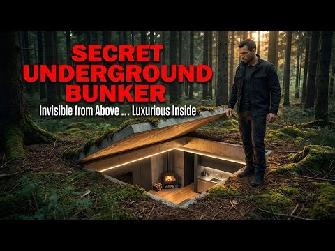 Secret Underground Luxury Bunker: Invisible Forest Hideout From Start to Finish\r(ASMR)