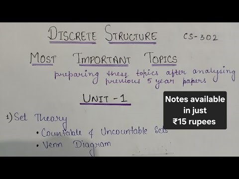 Important Topics of Discrete Structure✅️ | Most Important | RGPV Btech | 3rd Sem