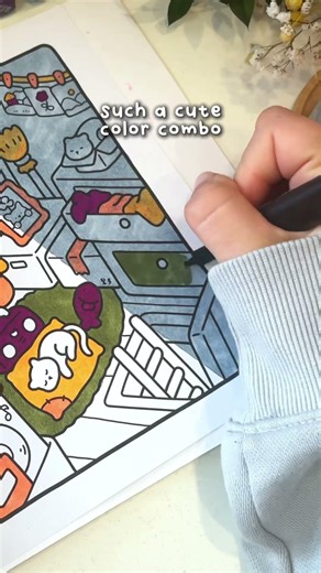 Satisfying Coloring I Cozy Room #shorts
