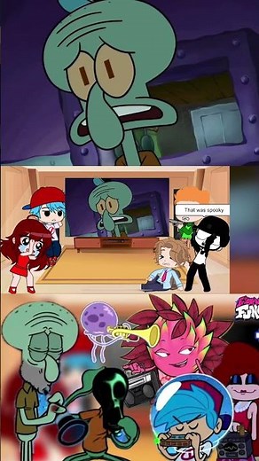 FNF - Mistful Crimson Morning Returns Reaction (Squidward, SpongeBob) #shorts