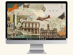 Vintage Scrapbook Desktop Wallpaper: Nostalgic Fall Theme (digital Download - Etsy Canada