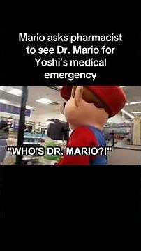 Imagine if there actually was a “Dr. Mario” in the back 💀 #supermario #mario #supermariobros #yoshi