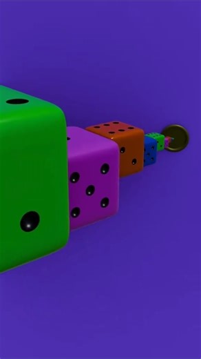 perfect Dice Balance #3danimation #satisfying #asmr #loop