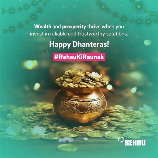 When you choose innovative, reliable, and trustworthy products from REHAU, you invest in low-maintenance, long-lasting solutions. This means that with REHAU, you sow the seeds of enduring wealth and prosperity. This Dhanteras, let's pave the way for boundless abundance and success. REHAU wishes you a joyous and flourishing Dhanteras! Visit now: https://www.rehau.com/in-en #RehauKiRaunak #Celebration #rehauindia #engineeringprogress #germantechnology #rehauworld #enhancinglives #edgebands | REHAU