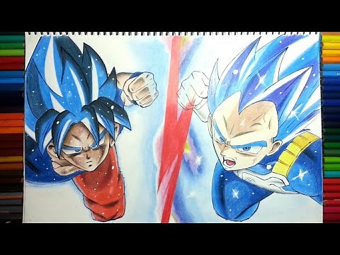 Como dibujar a GOKU Y VEGETA | Dragon ball super paso a paso | how to draw GOKU & VEGETA