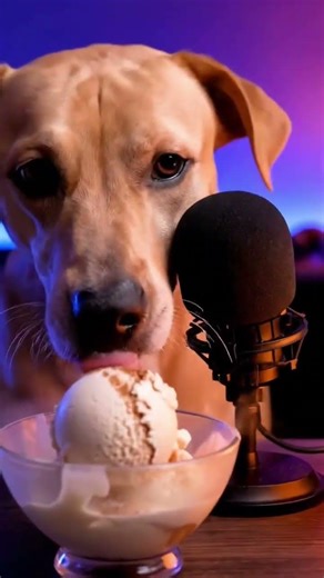 Helado de canela. #asmr #puppy #asmrsounds #comida #funny #dog #pets #food