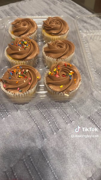 Just some cupcakes I made for a friend 😊💕 #cupcake #baking #sprinkles #chocolate #vanilla