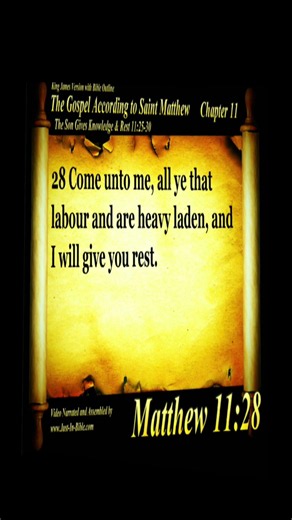 Matthew 11:28. Number 37 Most Popular Bible Verse