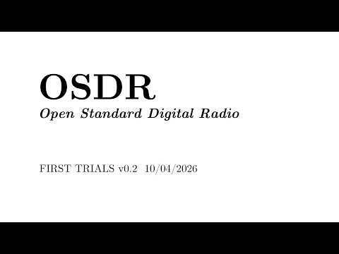 OSDRv0.2 First Trials