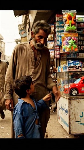 YouTube Shorts Script (20–25 sec)Scene 1 (0–3 sec)A poor little girl, torn clothes, barefootText:👉