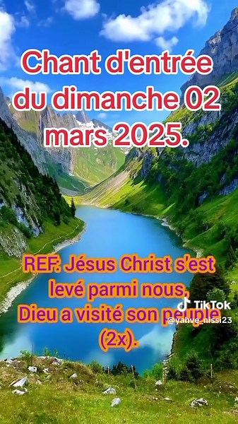 Chant d'entrée catholique - Dimanche 02 mars 2025