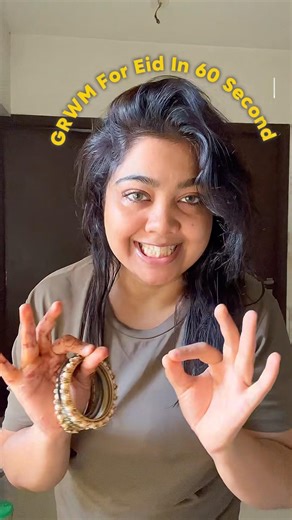 GRWM For Eid In 60 second 🥰 #makeup #grwm #outfit