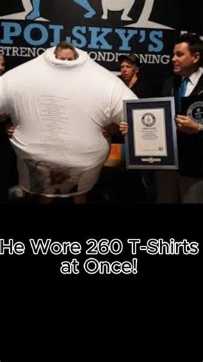 The Strangest World Record Ever! 260 T-Shirts! 😲