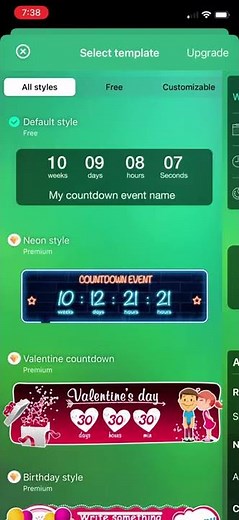 How to add countdown widget to home screen?