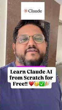 Learn Claude AI from Scratch for Free! ✅🥳👇🏻🤑#shorts #ytshorts #trending #ai #anthropic