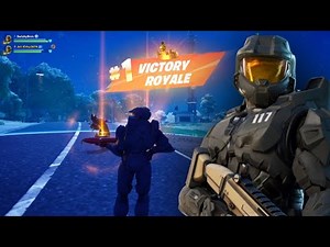 MASTER CHIEF (MATTE BLACK STYLE) IN FORTNITE - Gameplay Showcase - #1Crown Royale (Zero Build, Duos)