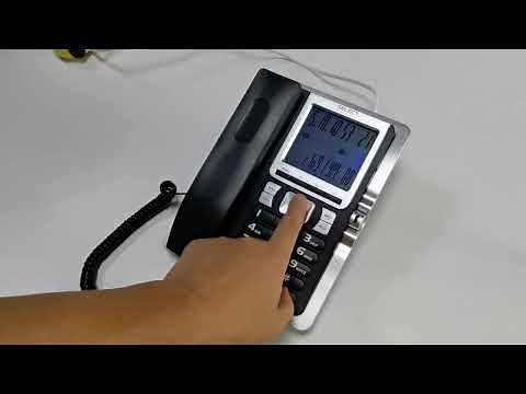 Corded Landline Speaker Phone With Large LCD Display Caller ID Home Office Desk