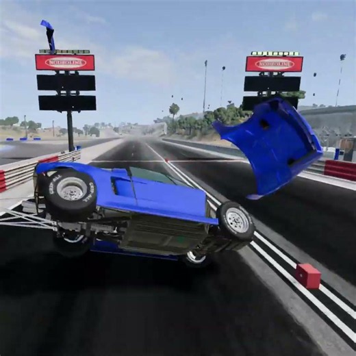 testing and tune drag car gone wrong #simracing #automobile #gaming #beamngdrive #beamng #dragrace