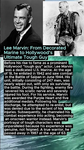 Lee Marvin: From Decorated Marine to Hollywood's Ultimate Tough Guy