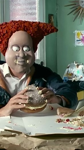 Funny Angry Kid Cake Cartoon Clip