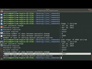 How to use chage command in linux?