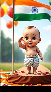 Baby Gandhi Song | Little Bapu | Kids Patriotic Rhyme | Mahatma Gandhi Special #youtubeshorts
