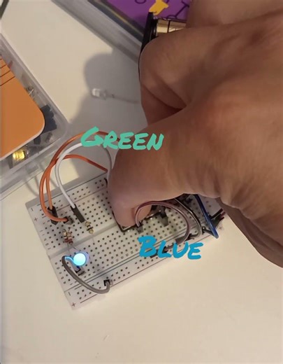 👨‍🏫Led RGB na protoboard com push botton 👆⏺️