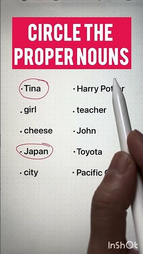 Grammar Test: Circle the Proper Nouns