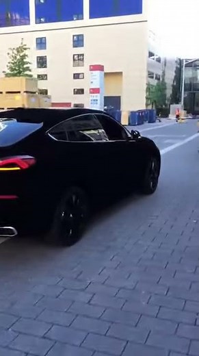 Vantablack BMW on the way to the Frankfurt Auto Fair