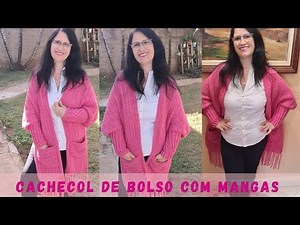 CROCHET TUTORIAL - How to turn a pocket scarf into a coat.