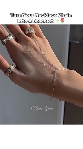 Turn Your Necklace Into A Bracelet ✨😱 #diy #trending #viral #jewellery #jewelry #necklace