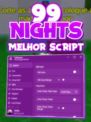 Script para 99 Noites na Floresta no Roblox