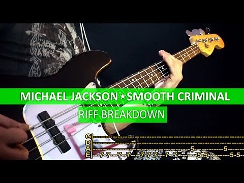 Michael Jackson - Smooth Criminal / riff breakdown / Tutorial with TAB