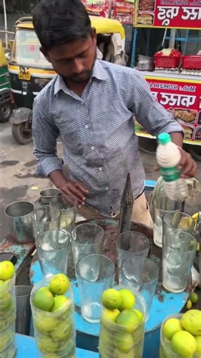⚡⚡Street Lemon Soda Making Process⚡⚡#shorts #telugufoodie #esangathulu #streetfood #foodie #omel