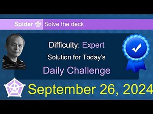 Microsoft Solitaire Collection: Spider - Expert - September 26, 2024