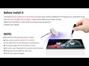 Akcoo UV Tempered Glass Screen Protector for Samsung Phone installation guide