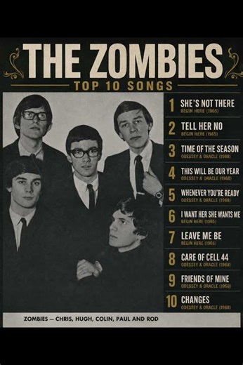 The Top Ten songs by The Zombies