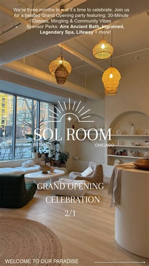 The Sol Room | You’re invited! Our Grand Opening Celebration on Sunday February 1st from 12pm - 3:30pm. We’ve been in the west loop for three months and... | Instagram