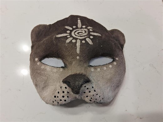 Otter Therian-style Mask || Lined Wearable Animal Mask With Eye Mesh - Etsy