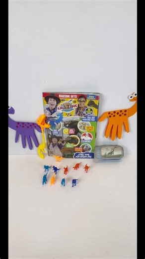 Andys Amazing Aventures magazine, issue 120, with 10 mini dinos set 🦕🦖