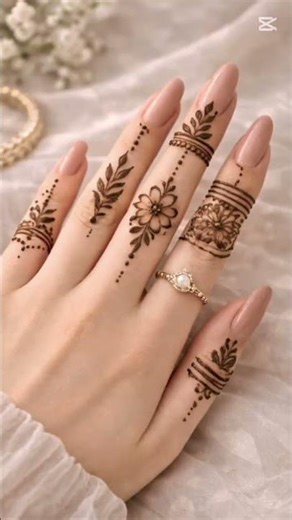 mehandi design only fingers