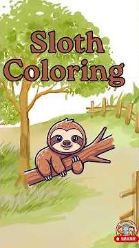 Cute Sloth Coloring for Kids | Easy & Fun Coloring 🎨🦥 | Easy Sloth Coloring for Kids