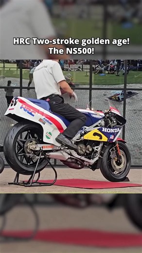 Nothing beats the HRC golden age! 💛 Relive a piece of HRC's 2-stroke glory days. This 1999 Honda NS500 is built as a Freddie Spencer replica. 📼 YT // Luca