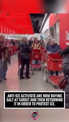 Anti-ICE activists are now buying salt at Target and then returning it in order to protest ICE. These people are seriously deranged. | Libs of Tik Tok