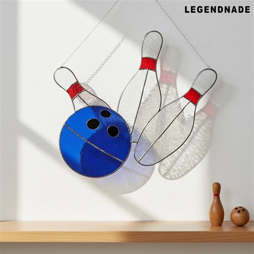 Personalized Bowling Ball Stained Glass for Game Room Decor, Bowling Window Hanging, Gift for Bowling Lover, Bowling Club Decor - Etsy Canada