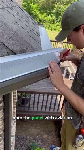 How to Overlap Xtreme Gutter Guard Panels at Corners for Zero Gaps #shorts
